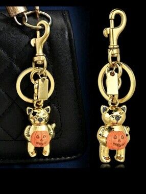 Kitty Cat & Jack O'Lantern Bag Charm/ Keychain NEW